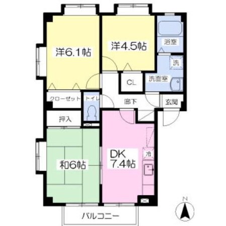 フォブール余戸東の物件間取画像